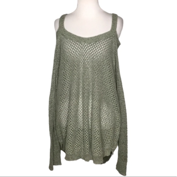 Maurices Sweaters - Maurice’s Olive Open Knit Cold Shoulder Sweater 2